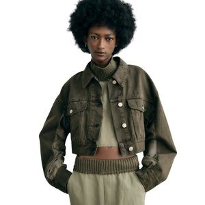 Zara Combination Crop Jacket